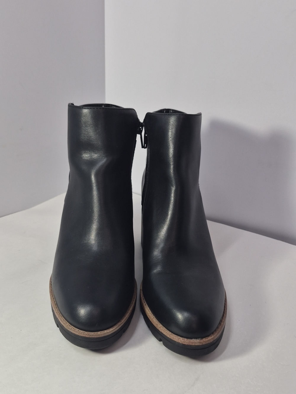 Naturalizer Maren Water Repellent Heeled Ankle Boots Black Women's Size 8M
